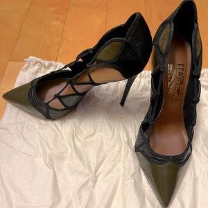 Salvatore Ferragamo shoes 👠 green US 7/ EU37